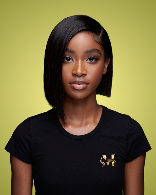KULYMUWIG 13x4 HD Lace Bob Wig – 10" Straight Human Hair, Glueless, Pre-Plucked